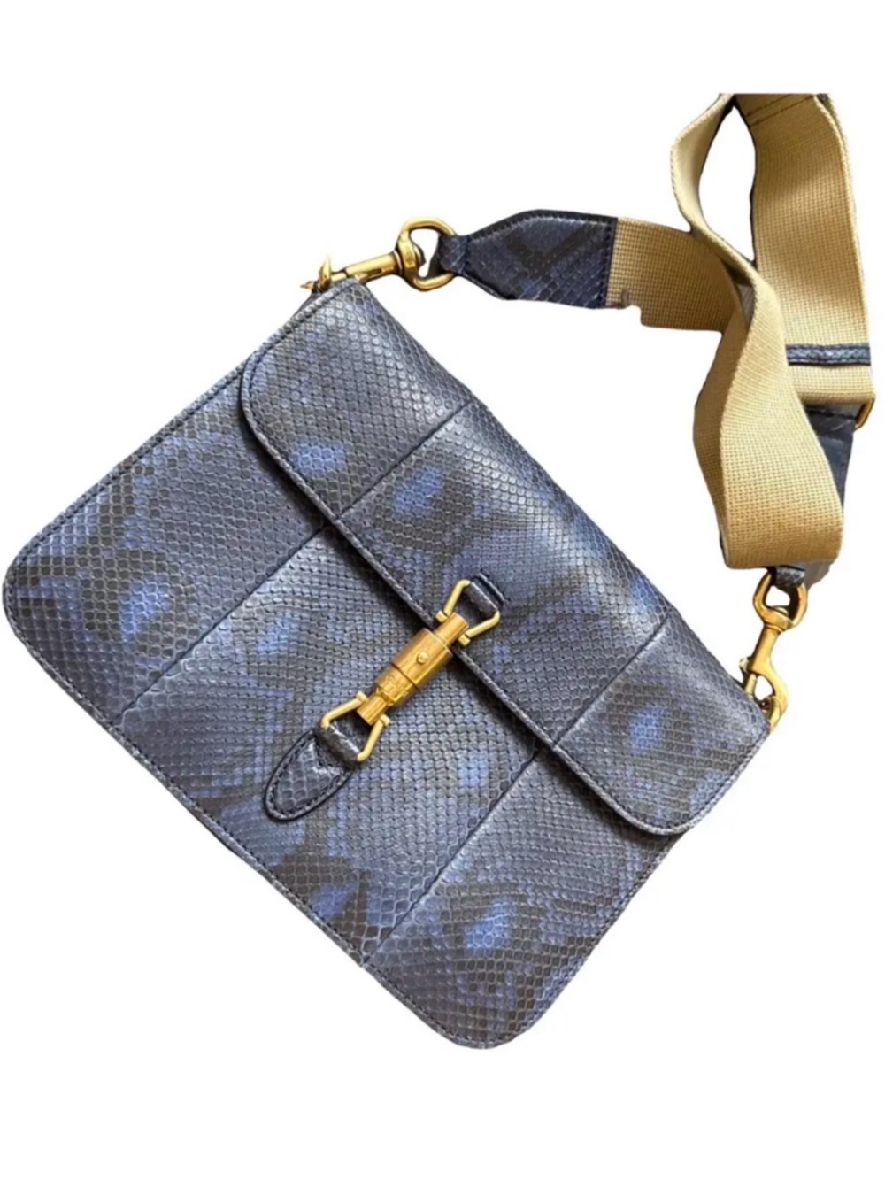 Gucci Jackie Painted Python Crossbody